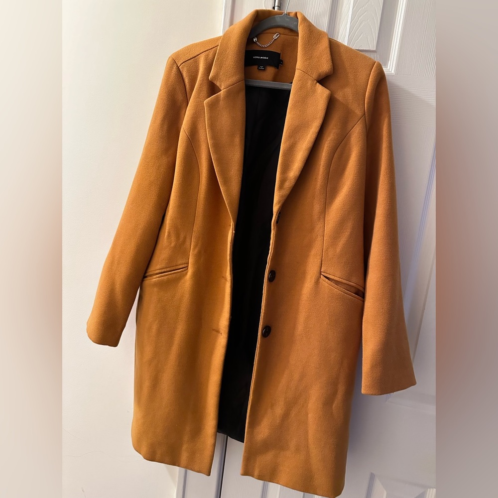 Yellow mustard trench coat